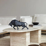 Sculptura din portelan negru mat, Bull, Origami - LLADRO