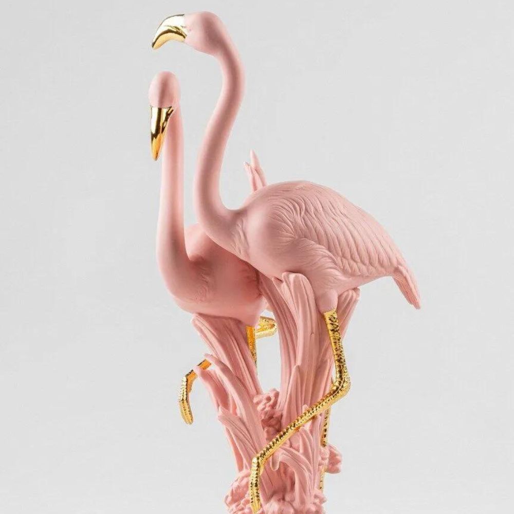 Sculptura din portelan, Pink Flamingos by Marco Antonio Nogueron - LLADRO