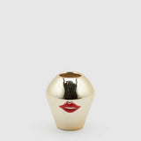 Vaza ceramica Kiss, auriu-rosu, 11 cm - SIMONA'S COLLECTION