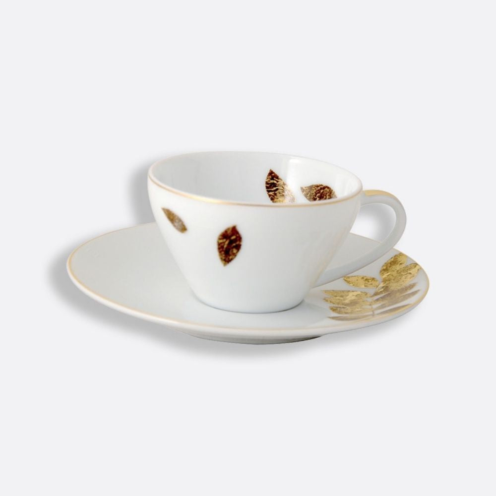 Ceasca pentru espresso si farfurie, Vegetal Gold - BERNARDAUD