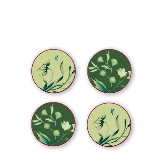 Set 4 suporturi pentru pahar, 9.5 cm, Florenza Acanto - GINORI 1735