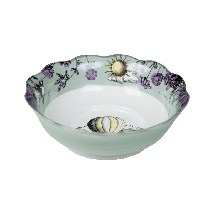 Bol pentru salata, portelan, verde, 26 cm, Allegria - BACI MILANO