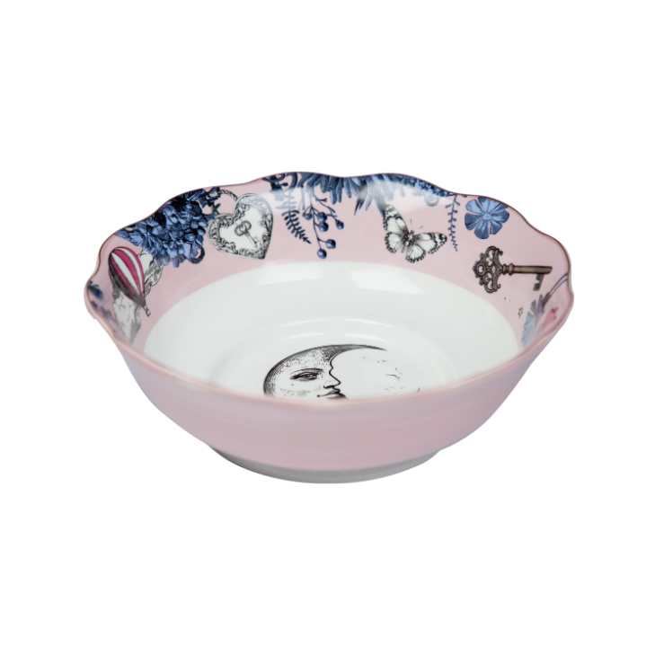 Bol pentru salata, portelan, roz, 26 cm, Allegria - BACI MILANO