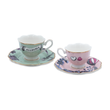 Set 2 cesti pentru cafea si farfurii, portelan, Allegria - BACI MILANO