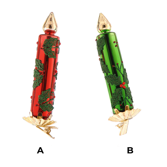 Ornament pentru brad lumanare, multicolor, 13 cm - Simona's Christmas