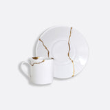 Set 6 cesti pentru espresso si farfurii, Kintsugi by Sarkis - BERNARDAUD