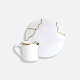 Set 6 cesti pentru espresso si farfurii, Kintsugi by Sarkis - BERNARDAUD