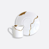 Set 6 cesti pentru espresso si farfurii, Kintsugi by Sarkis - BERNARDAUD