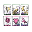 Set 6 pahare pentru apa, sticla, 370 ml, Allegria - BACI MILANO