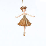 Ornament balerina Scarlet, auriu, 11 cm - SIMONA'S Christmas