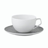 Ceasca combi si farfurie, ceai/cappucino, TAC Gropius Skin Platin by Walter Gropius - ROSENTHAL