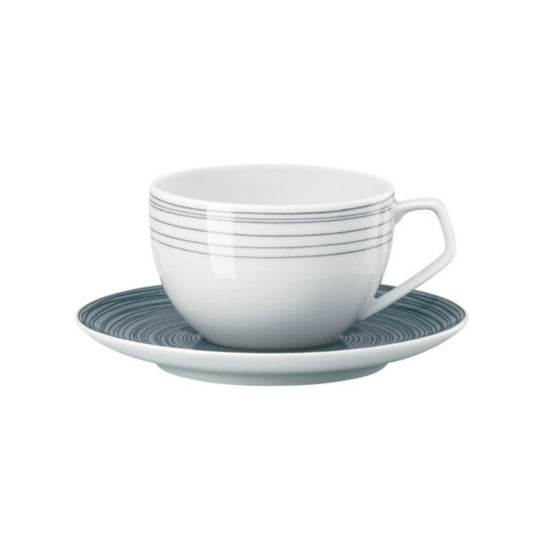 Ceasca pentru espresso si farfurie, TAC Gropius Stripes 2.0 by Walter Gropius - ROSENTHAL