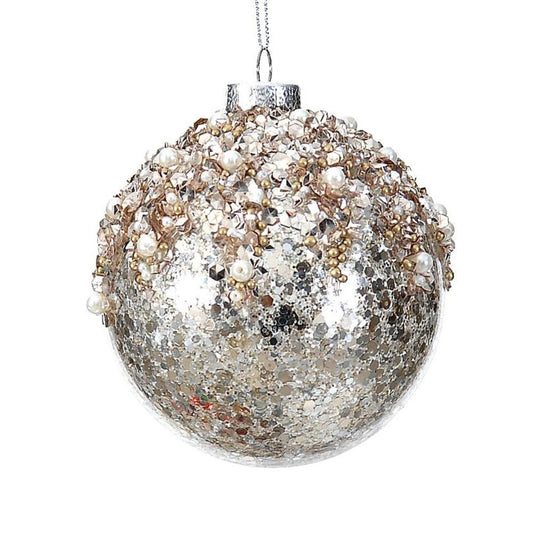 Glob din sticla Penelope, auriu, 10 cm - SIMONA'S Christmas