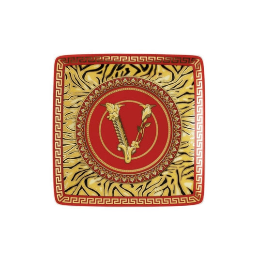 Farfurioara patrata din portelan, Virtus Holiday - VERSACE