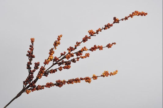 Ramura decorativa berries, 132cm, portocaliu - SILK-KA