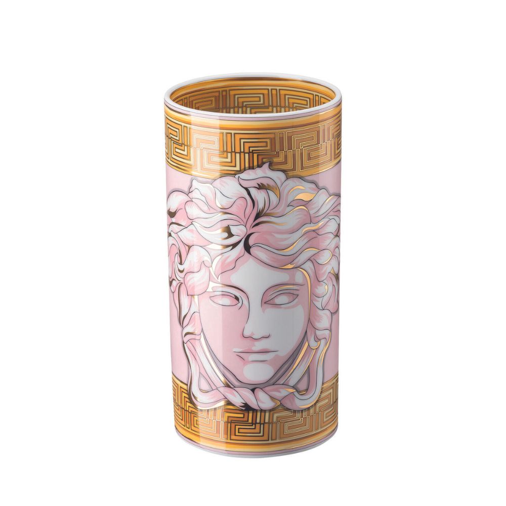 Vaza din portelan, 24 cm, Medusa Amplified Pink Coin - VERSACE