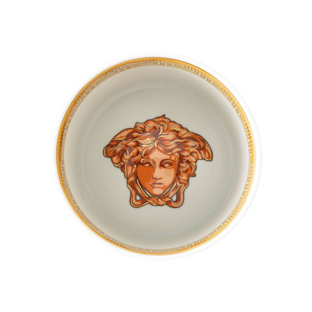 Vaza din portelan, 18 cm, Medusa Amplified Orange Coin - VERSACE