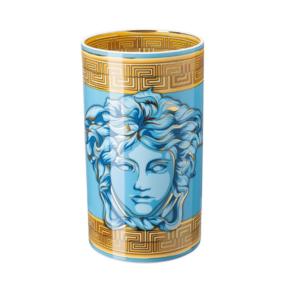 Vaza din portelan, 30 cm, Medusa Amplified Blue Coin - VERSACE