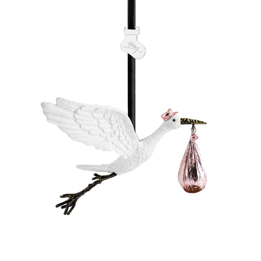 Sculptura decorativa, 12,7 cm, roz, Stork - Michael Aram