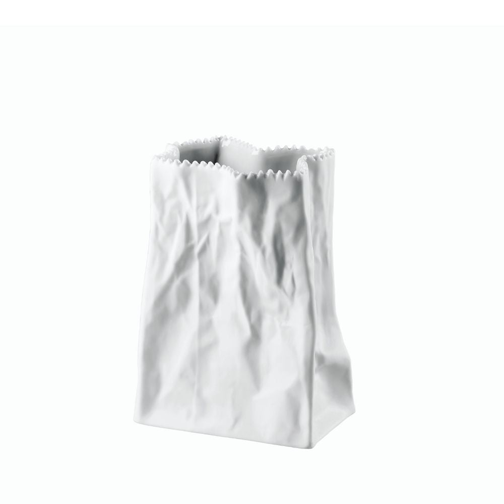 Vaza alba din portelan, 14 cm, Bag Vase White-mat - ROSENTHAL