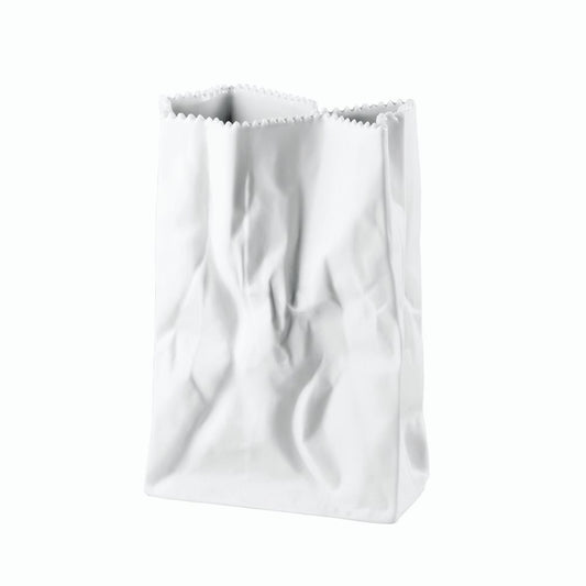 Vaza alba din portelan, 18 cm, Bag Vase White-mat - ROSENTHAL