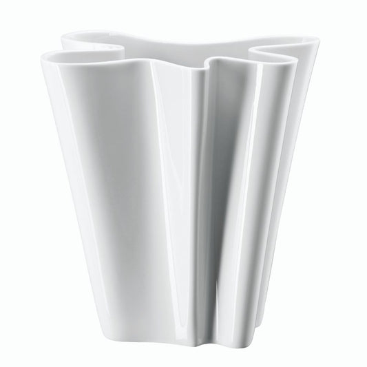 Vaza alba din portelan, 26 cm, Flux White by Harry Paul - ROSENTHAL