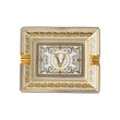 Scrumiera din portelan, 16 cm, Virtus Gala White - VERSACE