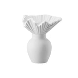 Vaza alba din portelan, 10 cm, Falda White Mat - ROSENTHAL