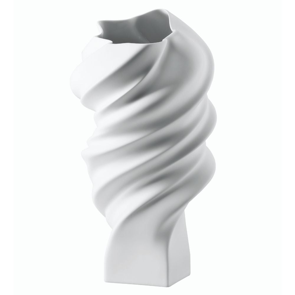 Vaza alba din portelan, 32 cm, Squall White Mat by Cedric Ragot - ROSENTHAL