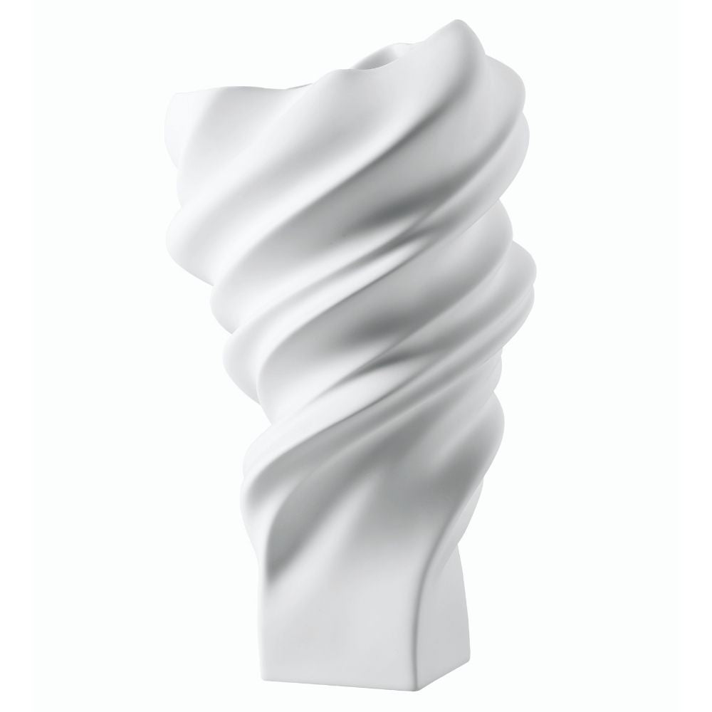 Vaza alba din portelan, 32 cm, Squall White Mat by Cedric Ragot - ROSENTHAL