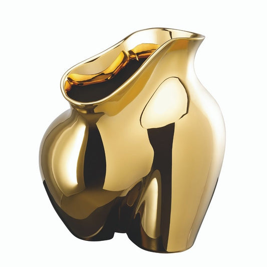 Vaza din portelan, 26 cm, La Chute Gold by Cedric Ragot - ROSENTHAL