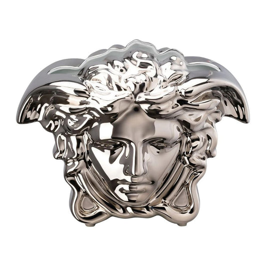 Vaza din portelan, 30 cm, Medusa Grande Silver - VERSACE