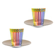 Set 2 cesti pentru espresso si 2 farfurii, Surface Coloree B29 by Julio le Parc - BERNARDAUD