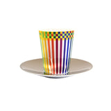 Set 2 cesti pentru espresso si 2 farfurii, Surface Coloree B29 by Julio le Parc - BERNARDAUD