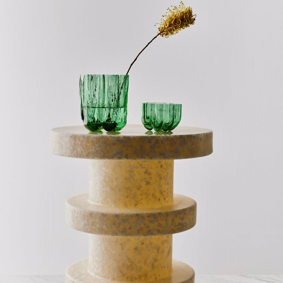Vaza din sticla, Verde, 12 cm, Crackle by Asa Jungnelius - KOSTA BODA