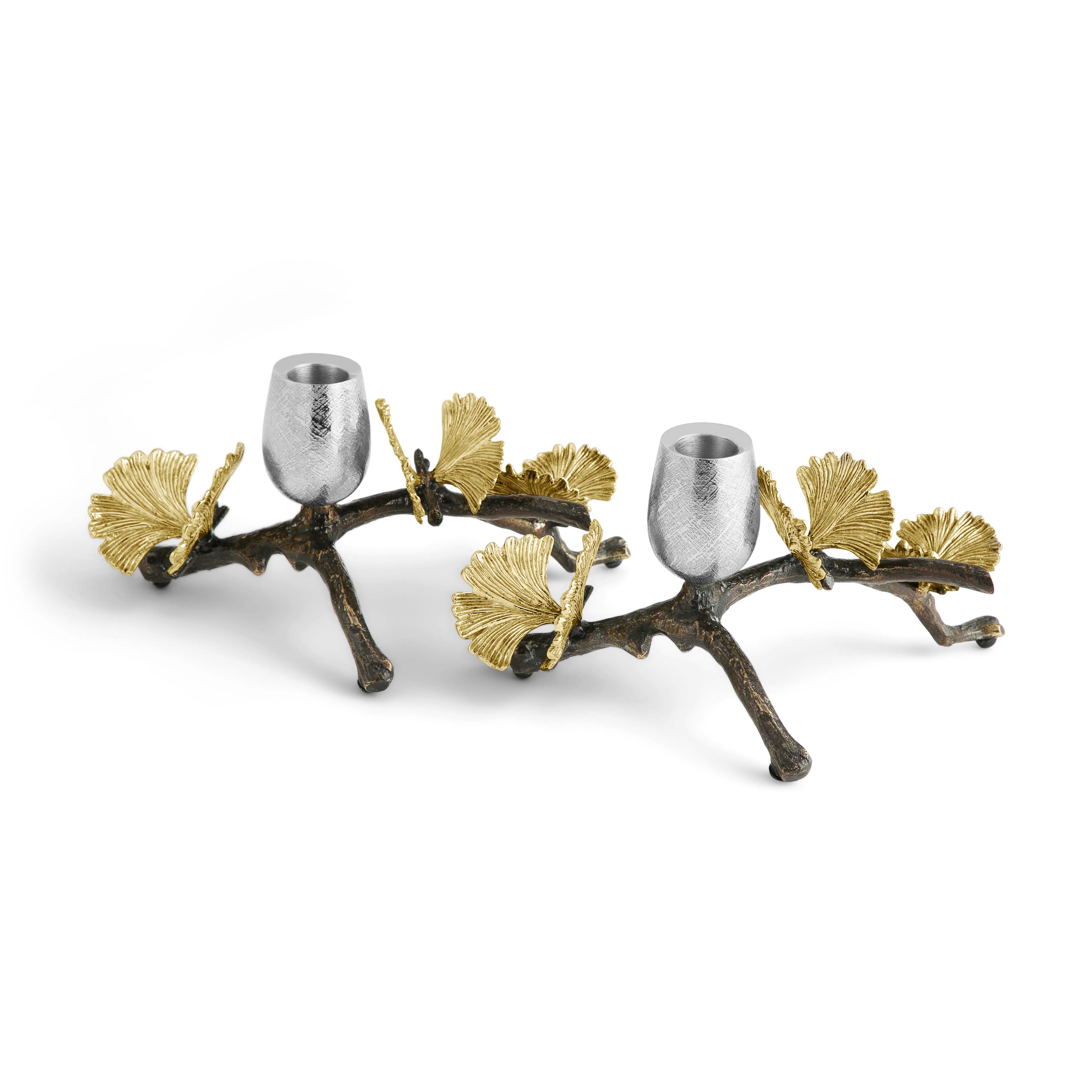 Set 2 sfesnice, 9 cm, Butterfly Ginkgo - Michael Aram
