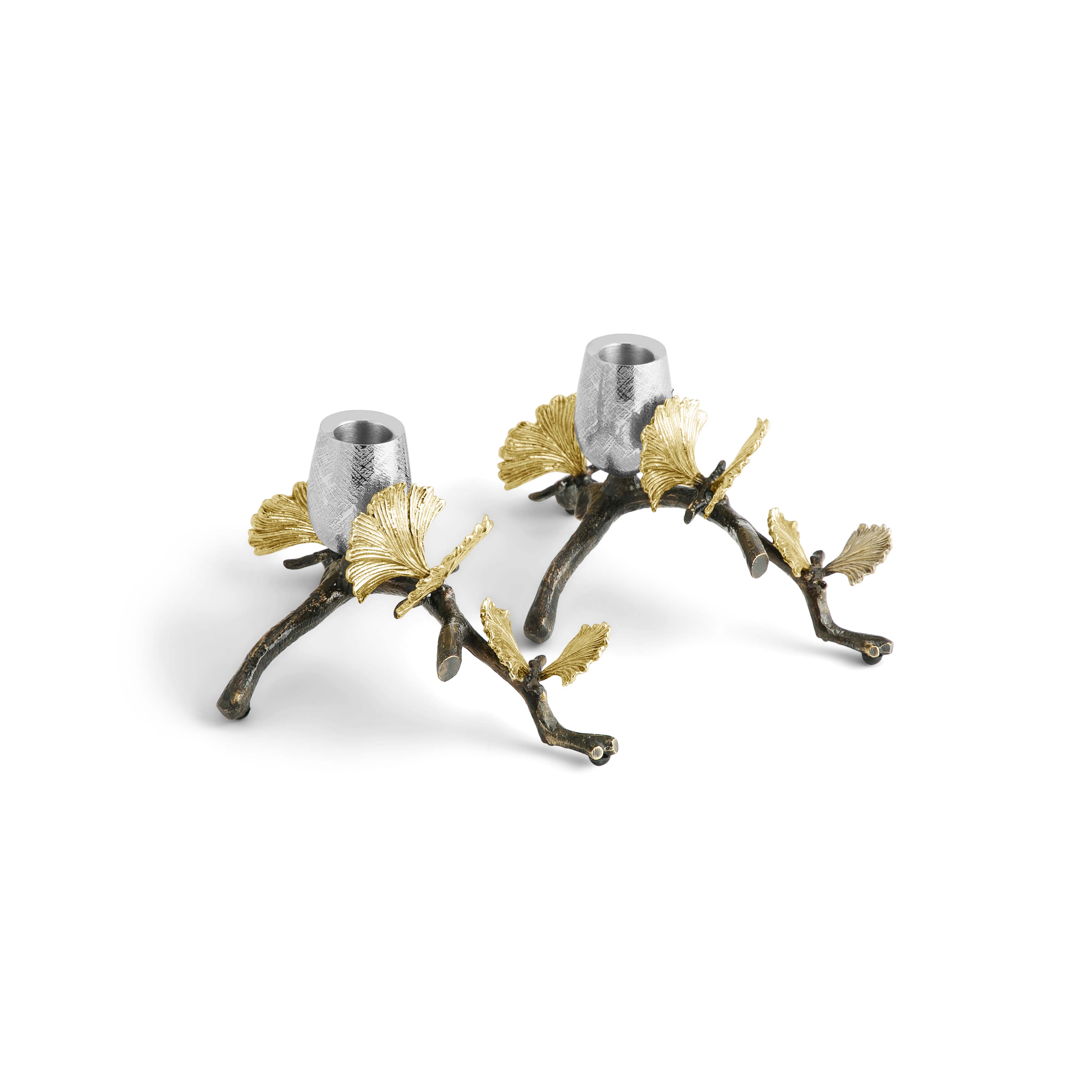 Set 2 sfesnice, 9 cm, Butterfly Ginkgo - Michael Aram