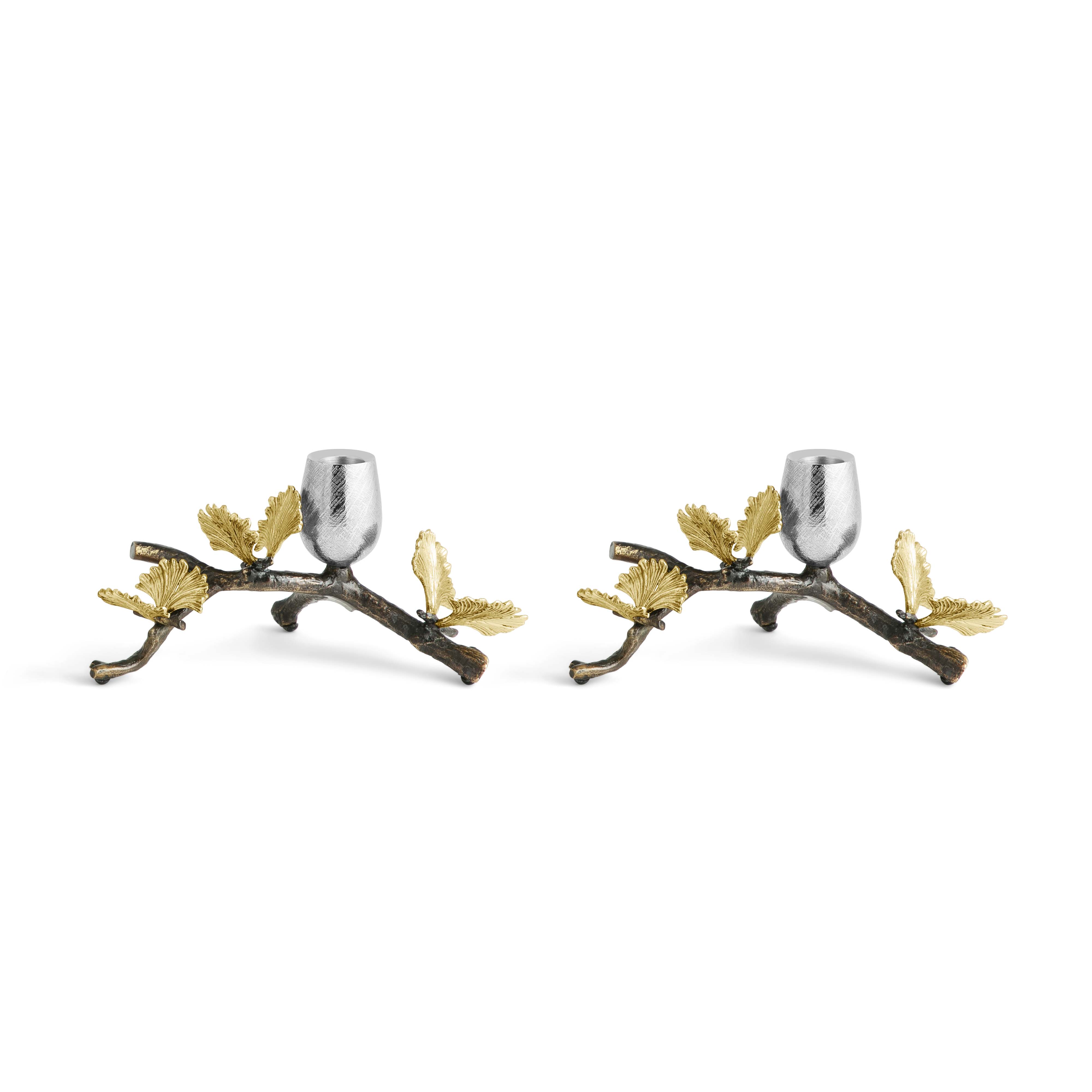 Set 2 sfesnice, 9 cm, Butterfly Ginkgo - Michael Aram