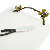 Set platou si cutit pentru servire branzeturi, 47x25 cm, Butterfly Ginkgo - Michael Aram