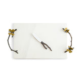 Set platou si cutit pentru servire branzeturi, 47x25 cm, Butterfly Ginkgo - Michael Aram