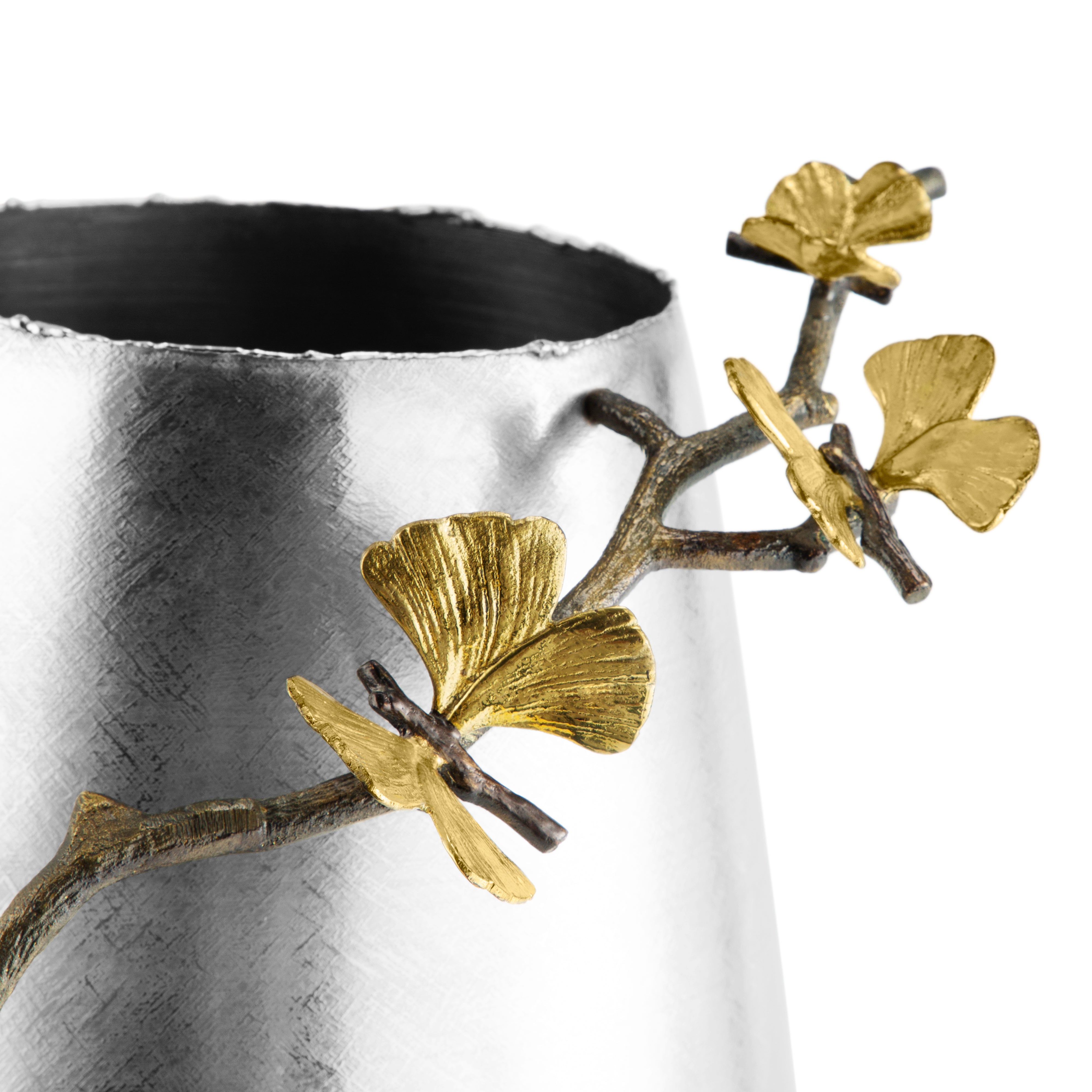 Vaza din otel inoxidabil, 48 cm, Butterfly Ginkgo - Michael Aram