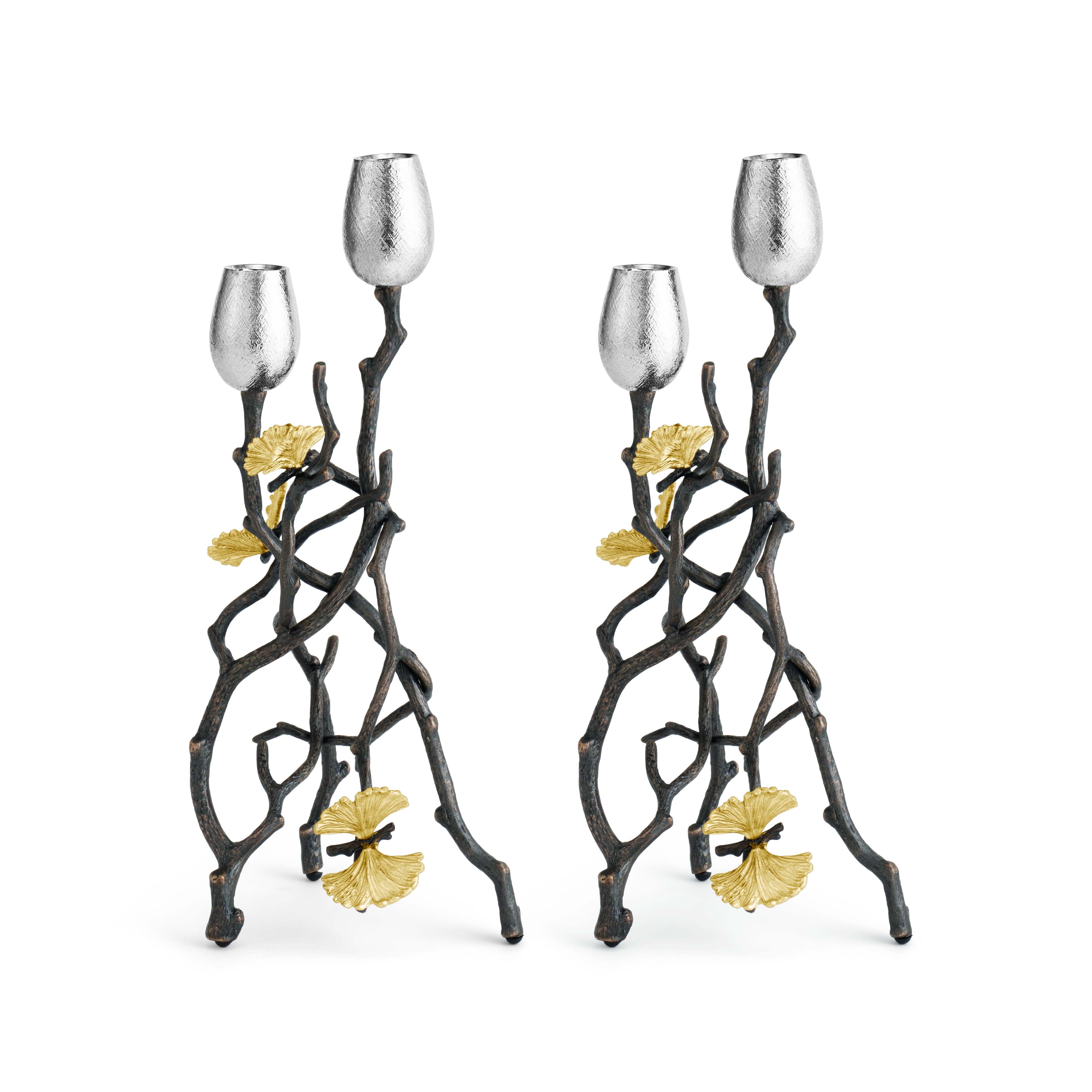 Set 2 sfesnice, 34 cm, Butterfly Ginkgo - Michael Aram