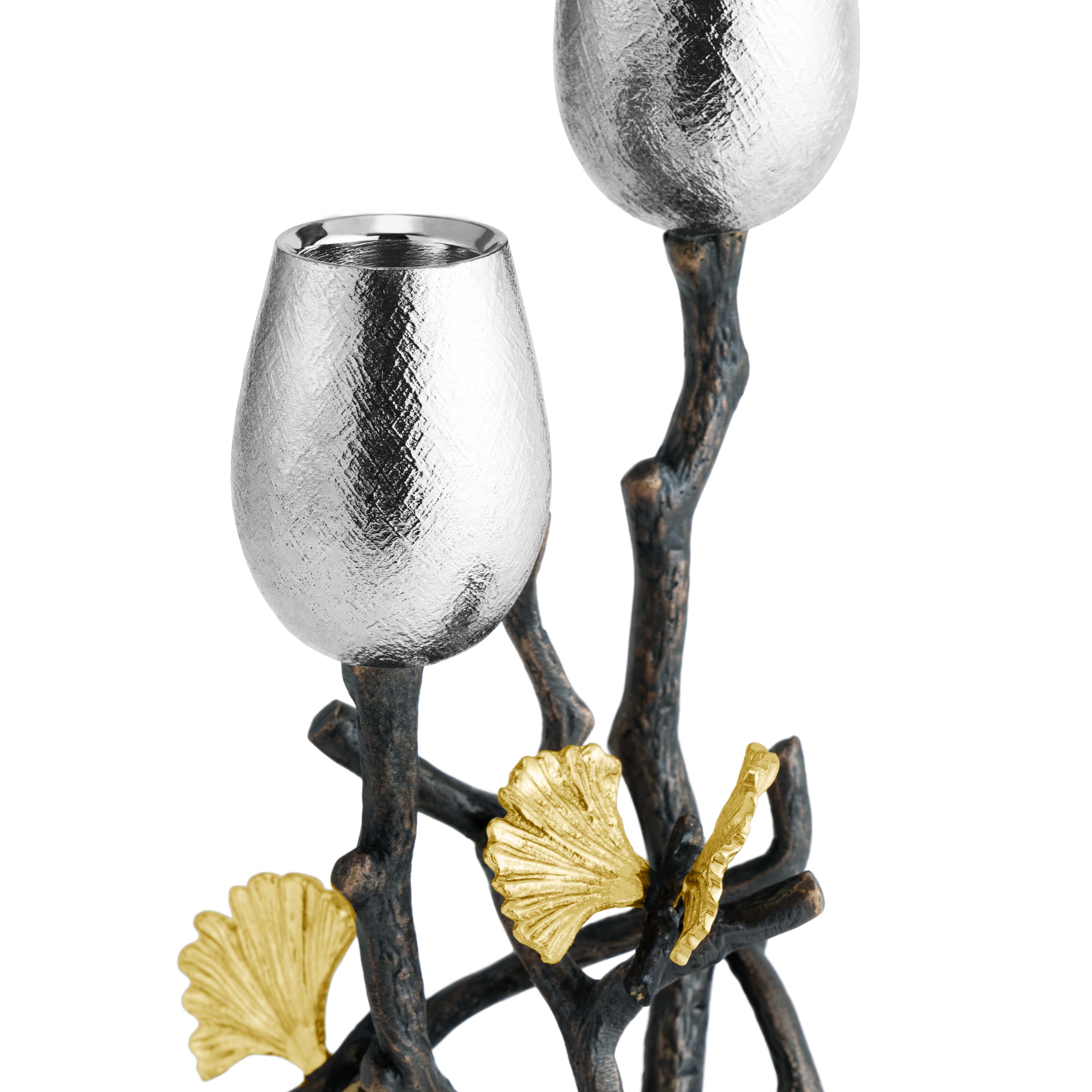 Set 2 sfesnice, 34 cm, Butterfly Ginkgo - Michael Aram