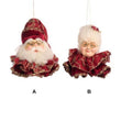 Ornament pentru brad, burgundy, 16 cm, Santa - Simona's Christmas