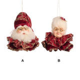 Ornament pentru brad, burgundy, 16 cm, Santa - Simona's Christmas
