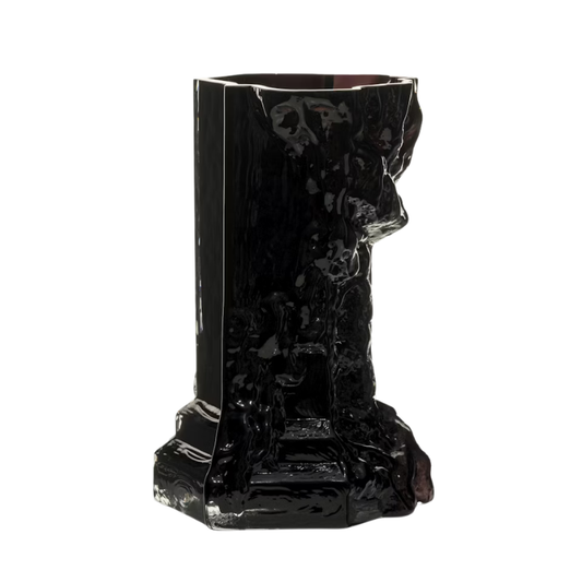 Vaza din sticla cristalina, Black, 25 cm, Rocky Baroque by Hanna Hansdotter - KOSTA BODA