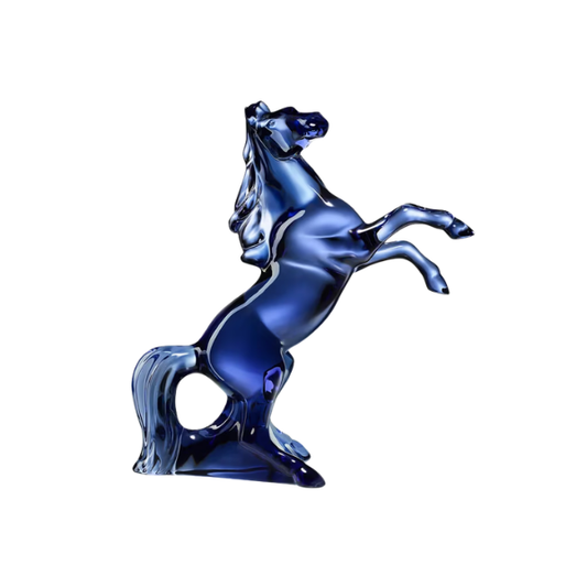 Statueta din cristal Marengo Horse Blue by Allison Hawkes - BACCARAT