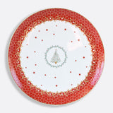 Platou rotund pentru desert, 32 cm, Noel Rouge - BERNARDAUD