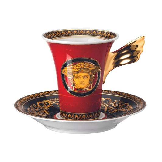 Ceasca pentru cafea si farfurie, Ikarus Medusa - VERSACE