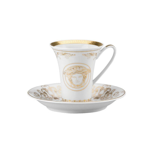 Ceasca pentru espresso si farfurie, Medusa Gala Gold - VERSACE